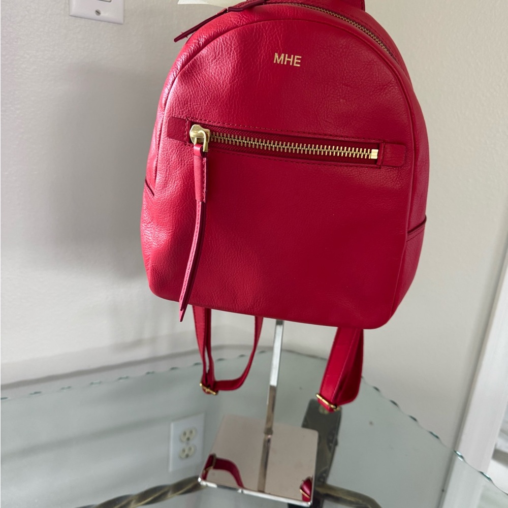 FOSSIL Megan Red Pebble Leather Mini Backpack NWT MSRP $168.